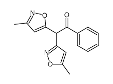 2-(3-methyl-1,2-oxazol-5-yl)-2-(5-methyl-1,2-oxazol-3-yl)-1-phenylethanone Structure