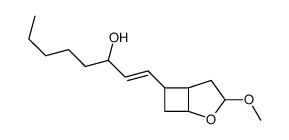 1-(3-methoxy-4-oxabicyclo[3.2.0]heptan-7-yl)oct-1-en-3-ol Structure