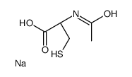 (2R)-2-acetamido-3-sulfanylpropanoic acid,sodium结构式