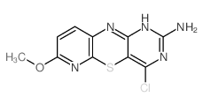 10H-Pyrido[2,3-b]pyrimido[4,5-e][1,4]thiazin-2-amine,4-chloro-7-methoxy-结构式