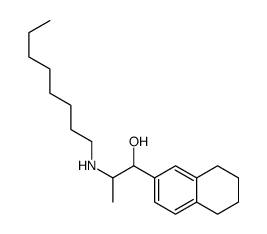 2-(octylamino)-1-(5,6,7,8-tetrahydronaphthalen-2-yl)propan-1-ol结构式