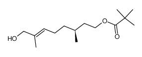 2,2-dimethyl-propionic acid (3S,6E)-8-hydroxy-3,7-dimethyl-oct-6-enyl ester Structure