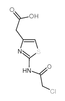 2-(2-氯乙酰氨基)-4-噻唑乙酸结构式