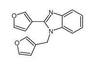 2-(furan-3-yl)-1-(furan-3-ylmethyl)benzimidazole结构式