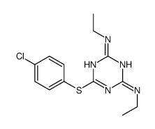 6-(4-chlorophenyl)sulfanyl-2-N,4-N-diethyl-1,3,5-triazine-2,4-diamine Structure