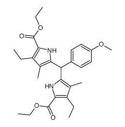 3,9-diethyl-6-(p-methoxyphenyl)-4,8-dimethyl-2,10-diethoxycarbonyldipyrromethane Structure