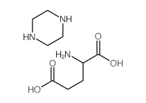 2-aminopentanedioic acid; piperazine结构式