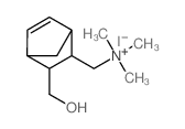 (3-((Trimethyl-lambda(5)-azanyl)methyl)bicyclo(2.2.1)hept-5-en-2-yl)methanol structure