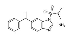 2-amino-6-(1-phenyl-vinyl)-benzoimidazole-1-sulfonic acid dimethylamide结构式