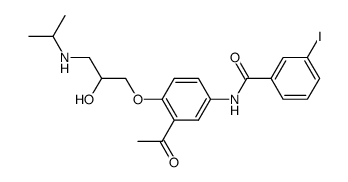 N-[3-Acetyl-4-(2-hydroxy-3-isopropylamino-propoxy)-phenyl]-3-iodo-benzamide Structure