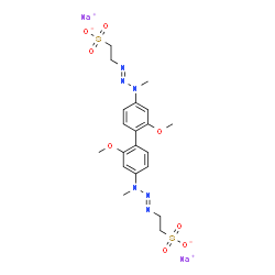 disodium 2,2'-[(2,2'-dimethoxy[1,1'-biphenyl]-4,4'-diyl)bis(1-methyl-2-triazene-3,1-diyl)]bisethanesulphonate Structure