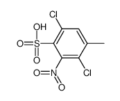 3,6-dichloro-4-methyl-2-nitrobenzenesulfonic acid结构式