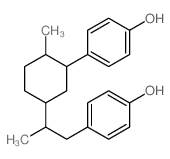 4-[2-[3-(4-hydroxyphenyl)-4-methyl-cyclohexyl]propyl]phenol结构式