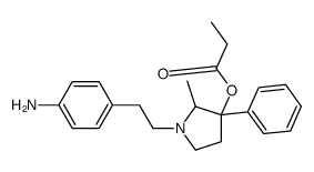 1-(p-Aminophenethyl)-2-methyl-3-phenylpyrrolidin-3-ol propionate结构式