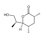 (3R,5S,6S)-6-((1S)-2-hydroxy-1-methylethyl)-3,5-dimethyltetrahydro-2H-pyran-2-one Structure