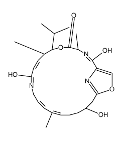 (3S,6Z,8Z,13Z,15R,16R,19R)-3-hydroxy-7,15,19-trimethyl-16-propan-2-yl-17,24-dioxa-11,20,25-triazabicyclo[20.2.1]pentacosa-1(25),6,8,13,22-pentaene-12,18,21-trione Structure