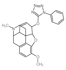 9-methoxy-3-methyl-7-(1-phenyltetrazol-5-yl)oxy-2,4,4a,7,7a,13-hexahydro-1H-4,12-methanobenzofuro[3,2-e]isoquinoline结构式