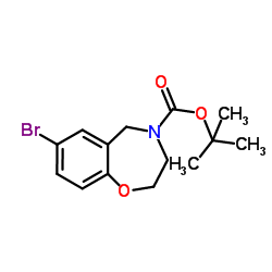 tert-butyl 7-bromo-2,3-dihydro-1,4-benzoxazepine-4(5H)-carboxylate结构式