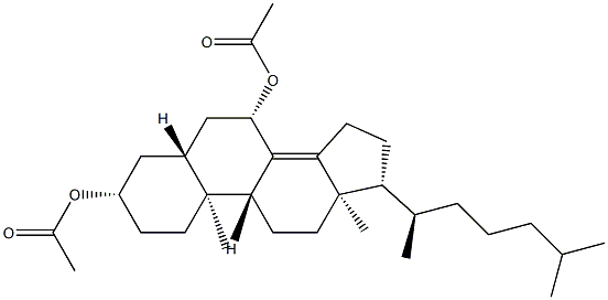 5α-Cholest-8(14)-ene-3β,7β-diol diacetate Structure