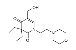 3,3-diethyl-5-(hydroxymethyl)-1-(2-morpholin-4-ylethyl)pyridine-2,4-dione结构式