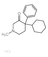 3-Piperidinone,4-cyclohexyl-1-methyl-4-phenyl-, hydrochloride (1:1)结构式