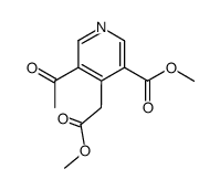 methyl 3-acetyl-5-(methoxycarbonyl)pyridine-4-acetate结构式