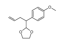 2-[1-(p-methoxyphenyl)but-3-enyl]-1,3-dioxolan结构式