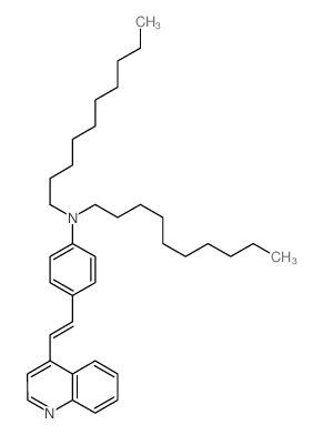 Benzenamine,N,N-didecyl-4-[2-(4-quinolinyl)ethenyl]- structure