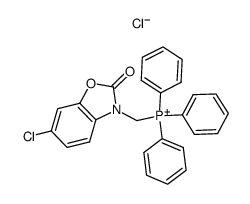 ((6-chloro-2-oxobenzo[d]oxazol-3(2H)-yl)methyl)triphenylphosphonium chloride Structure