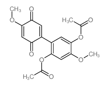 2,5-Cyclohexadiene-1,4-dione,2-[2,5-bis(acetyloxy)-4-methoxyphenyl]-5-methoxy- structure