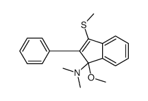1-methoxy-N,N-dimethyl-3-methylsulfanyl-2-phenylinden-1-amine结构式