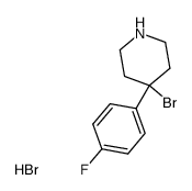 4-BROMO-4-(4-FLUOROPHENYL)PIPERIDINE HYDROBROMIDE Structure