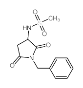 (+-)-N-(2,5-Dioxo-1-(phenylmethyl)-3-pyrrolidinyl)methanesulfonamide structure
