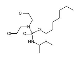 N,N-bis(2-chloroethyl)-6-hexyl-4,5-dimethyl-2-oxo-1-oxa-3-aza-2$l^{5}- phosphacyclohexan-2-amine picture