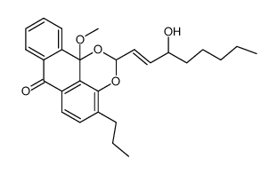 (E)-2-(3-hydroxyoct-1-en-1-yl)-11b-methoxy-4-propylanthra[1,9-de][1,3]dioxin-7(11bH)-one Structure