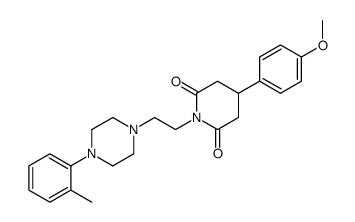 4-(4-methoxyphenyl)-1-[2-[4-(2-methylphenyl)piperazin-1-yl]ethyl]piperidine-2,6-dione Structure