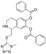 6,7-Isoquinolinediol,1,2,3,4-tetrahydro-1-[[(1-methyl-1H-tetrazol-5-yl)thio]methyl]-,dibenzoate (ester) (9CI) structure