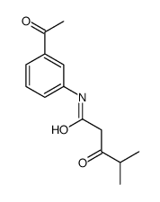 N-(3-acetylphenyl)-4-methyl-3-oxopentanamide Structure