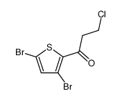 3-chloro-1-(3,5-dibromothiophen-2-yl)propan-1-one结构式