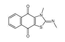 2-methylimino-3-methyl-4,9-dioxonaphtho<2,3-d>thiazole结构式