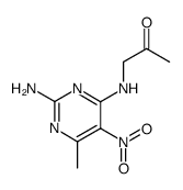 2-Propanone,1-[(2-amino-6-methyl-5-nitro-4-pyrimidinyl)amino]-(9CI) structure