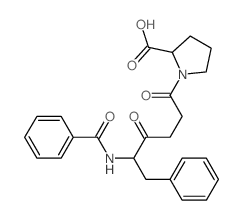 1-(5-benzamido-4-oxo-6-phenyl-hexanoyl)pyrrolidine-2-carboxylic acid Structure