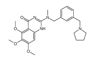 5,6,7-trimethoxy-2-[methyl-(3-pyrrolidin-1-ylmethyl-benzyl)-amino]-1H-quinazolin-4-one Structure