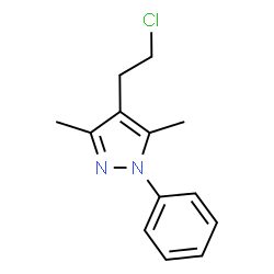 4-(2-CHLORO-ETHYL)-3,5-DIMETHYL-1-PHENYL-1H-PYRAZOLE结构式