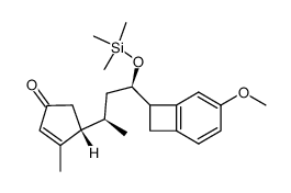 4-<(5-methoxybenzocyclobuten-1-yl)trimethylsilyloxybutan-2-yl>-3-methylcyclopent-2-en-1-one Structure