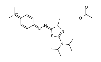 5-(diisopropylamino)-2-[[4-(dimethylamino)phenyl]azo]-3-methyl-1,3,4-thiadiazolium acetate Structure