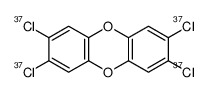 2,3,7,8-tetrakis(chloranyl)dibenzo-p-dioxin结构式