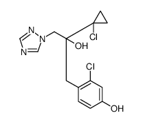 1H-1,2,4-Triazole-1-ethanol, α-(1-chlorocyclopropyl)-α-[(2-chloro-4-hydroxyphenyl)methyl] Structure