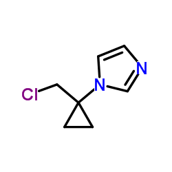 1-[1-(Chloromethyl)cyclopropyl]-1H-imidazole结构式