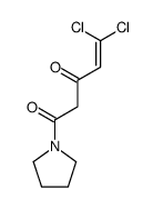 5,5-dichloro-1-pyrrolidin-1-ylpent-4-ene-1,3-dione Structure